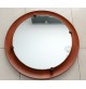 ♥ SPECCHIO DA MURO CAMPO E GRAFFI TEAK ROTONDO VINTAGE DESIGN ANNI 60 MIDCENTURY