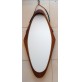 ♥ SPECCHIO DA MURO IN TEAK A ROMBO NORDIC DESIGN VINTAGE MID-CENTURY MODERN