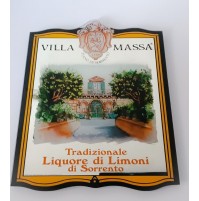 ♥ SPECCHIO PUBBLICITARIO VILLA MASSA PIANO DI SORRENTO LIQUORE DI LIMONI VINTAGE