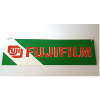 ♥ TABELLA INSEGNA BIFACCIALE FUJIFILM FUJI TARGA PLASTICA VINTAGE ANNI 80 FOTO