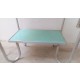 ♥ TAVOLO SCRIVANIA COMPATTO IN FORMICA MARRONE VERDE CROMATO SPACE AGE DESIGN 70