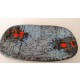 ♥ UEBELACKER PIATTO VASSOIO IN CERAMICA FAT LAVA VINTAGE SPACE AGE DESIGN BLU