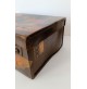 ♥ VALIGIA BAULE VINTAGE MIDCENTURY MODERN CON ADESIVI HOTEL VIAGGIO FIBRA BROWN