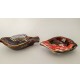 ♥ VALLAURIS 2 POSACENERE IN CERAMICA CONCHIGLIA PESCE VINTAGE DESIGN FAT LAVA 