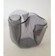 ♥ VASO FAZZOLETTO GRIGIO GUZZINI DESIGN LUIGI MASSONI VINTAGE SPACE AGE 13cm