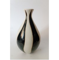 ♥ VASO IN CERAMICA A FASCE BIANCO NERO VINTAGE HOME DECOR MODERN DESIGN