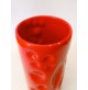 ♥ VASO IN CERAMICA LAVENO ROSSO VINTAGE SPACE AGE DESIGN ANNI 70 ITALY