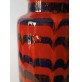 ♥ VASO IN CERAMICA SPACE AGE DESIGN WEST GERMANY SCHEURICH ROSSO BLU VINTAGE 30