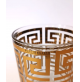 ♥ VASO IN VETRO DECORO ORO VINTAGE EGIZIA LUXURY DESIGN SOTTSASS ASSOCIATI