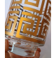 ♥ VASO IN VETRO DECORO ORO VINTAGE EGIZIA LUXURY DESIGN SOTTSASS ASSOCIATI