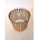 ♥ VASO IN VETRO DECORO ORO VINTAGE EGIZIA LUXURY DESIGN SOTTSASS ASSOCIATI