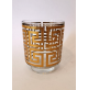 ♥ VASO IN VETRO DECORO ORO VINTAGE EGIZIA LUXURY DESIGN SOTTSASS ASSOCIATI