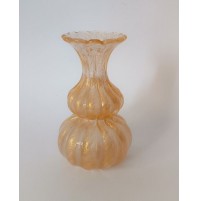 ♥ VASO IN VETRO DI MURANO BAROVIER E TOSO FOGLIA ORO VINTAGE DESIGN