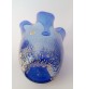 ♥ VASO IN VETRO DI MURANO FAZZOLETTO DESIGN CARLO NASON CON MURRINE BLU VINTAGE