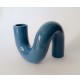 ♥ VASO MONOFIORE IN CERAMICA BLU CORNOVASO TUBE VINTAGE SPACE AGE DESIGN ERA