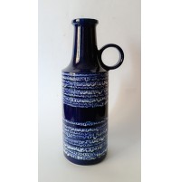 ♥ VASO xxl IN CERAMICA SPACE AGE DESIGN WEST GERMANY STREHLA BLU VINTAGE 40cm