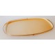 ♥ VASSOIO OVALE IN FORMICA E OTTONE VINTAGE SPACE AGE DESIGN ANNI 70 MB ORO