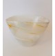 ♥ YALOS VASO IN VETRO DI MURANO VINTAGE DESIGN EFFETTO MARMO BIANCO COPPA ORO