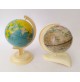 ♥2 PICCOLI MAPPAMONDI VINTAGE ANNI 70 IN LATTA BASE PLASTICA WEST GERMANY DESIGN