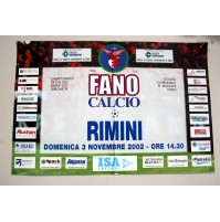 FANO RIMINI MANIFESTO POSTER INCONTRO DI CALCIO SERIE C2 2002-03 locandina