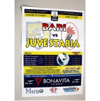 JUVE STABIA BARI MANIFESTO POSTER INCONTRO DI CALCIO SERIE B 2011-12 locandina