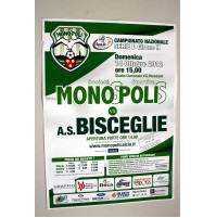 MONOPOLI BISCEGLIE MANIFESTO POSTER INCONTRO CALCIO SERIE D 2012 locandina