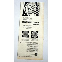 PUBBLICITA' 1957 SHELL SUPERSHELL BENZINA  RITAGLIO GIORNALE vintage
