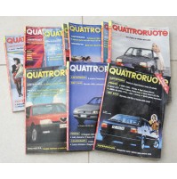 QUATTRORUOTE ANNATA ANNO 1987 10 NUMERI LOTTO RIVISTA MENSILE AUTO VINTAGE